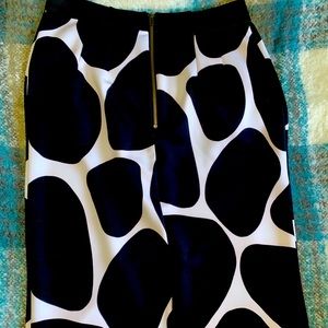 Black and white polka dot skirt